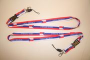 2 CZECH REPUBLIC STRIPED COUNTRY FLAG LANYARDS KEYCHAINS PASSHOLDERS SOCCER HOCKEY ... NEW