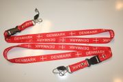 2 DENMARK COUNTRY FLAG LANYARDS KEYCHAINS PASSHOLDERS ... NEW