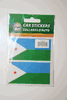 2 DJIBOUTI COUNTRY FLAG SET OF CAR BUMPER STICKERS DECAL EMBLEM .. NEW