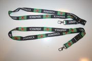 2 DOMINICA BLACK COUNTRY FLAG LANYARDS KEYCHAINS PASSHOLDERS .. NEW