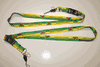 2 DOMINICA COUNTRY FLAG GREEN AND YELLOW LANYARDS KEYCHAINS PASSHOLDERS NECKSTRAPS ... NEW