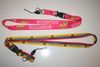 2 ECUADOR COUNTRY FLAG LANYARDS KEYCHAINS PASSHOLDERS .. 1 STRIPED AND 1 PINK ... NEW