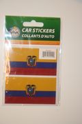 2 ECUADOR COUNTRY FLAG SET OF CAR BUMPER STICKERS DECAL EMBLEM .. NEW