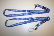 2 EDMONTON OILERS BLUE HOCKEY JERSEY LANYARDS KEYCHAINS PASSHOLDERS .. NHL .. NEW