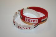 2 EGYPT COUNTRY FLAG FLEXIBLE  NYLON BRACELETS ...CHOOSE YOUR COLOR ... NEW