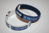 2 EL SALVADOR COUNTRY FLAG FLEXIBLE BRACELETS WRISTBANDS .... CHOOSE YOUR COLOR ...  NEW