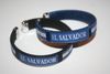 2 EL SALVADOR  COUNTRY FLAG FLEXIBLE METAL NYLON BRACELETS ..CHOOSE YOUR COLOR ... NEW