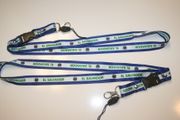 2 EL SALVADOR WHITE & BLUE COUNTRY FLAG LANYARDS KEYCHAINS PASSHOLDERS .. NEW