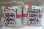 2 ENGLAND FIFA WORLD CUP SOCCER FOOTBALL LOGO LARGE PILLOWS . NEW