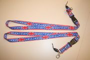2 ENGLAND U.K. COUNTRY FLAG LANYARDS KEYCHAINS PASSHOLDERS .. NEW