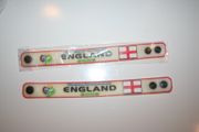 2 ENGLAND WHITE FIFA WORLD CUP 2006 WRISTBANDS BRACELETS ... SOCCER FOOTBALL .. NEW