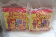 2 ESPANA SPAIN FIFA WORLD CUP SOCCER FOOTBALL LOGO LARGE PILLOWS .. NEW
