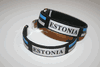 2 ESTONIA BLACK COUNTRY FLAG FLEXIBLE BRACELETS WRISTBANDS .. NEW