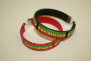 2 ETHIOPIA COUNTRY FLAG FLEXIBLE BRACELETS WRISTBANDS .. CHOOSE YOUR COLOR .. NEW