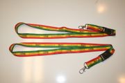 2 ETHIOPIA COUNTRY FLAG LANYARDS KEYCHAINS PASSHOLDERS ... NEW