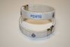 2 FCP PORTO PORTUGAL WHITE SOCCER FOOTBALL FLEXIBLE METAL NYLON BRACELETS ... NEW