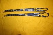 2 FERRARI CAR FULL SYMBOL BLUE LANYARDS KEYCHAINS PASSHOLDERS ... NEW