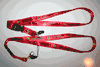 2 FERRARI HIGH GLOSS RED LANYARDS KEYCHAINS PASSHOLDERS F1 RACING ... NEW