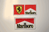 2 FERRARI / MARLBORO F1 RACING PATCHES CRESTS BADGES ... NEW 
