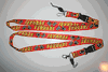 2 FERRARI RACING FLAG RED LANYARDS KEYCHAINS PASSHOLDERS TICKER HOLDERS  ... NEW