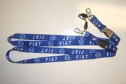 2 FIAT BLUE LANYARDS KEYCHAINS PASSHOLDERS ... CAR AUTOMOBILE ... NEW