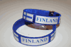 2 FINLAND BLUE COUNTRY FLAG FLEXIBLE METAL NYLON BRACELETS ... NEW