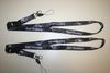 2 FORD MUSTANG BLACK HIGH QUALITY CAR LANYARDS KEYCHAINS PASSHOLDERS .. NEW