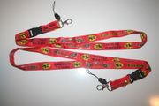 2 FORMULA 1 RACING RED RACE CAR LANYARDS KEYCHAINS PASSHOLDERS .. F1 ... NEW
