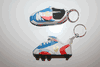 2 FRANCE FIFA WORLD CUP SOCCER FOOTBALL SHOE CLEAT KEYCHAINS .. HIGH QUALITY .. NEW