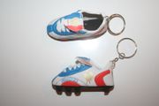 2 FRANCE FIFA WORLD CUP SOCCER FOOTBALL SHOE CLEAT KEYCHAINS .. HIGH QUALITY .. NEW