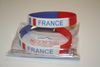 2 FRANCE WHITE BLUE AND RED COUNTRY FLAG BRACELETS FIFA WORLD CUP SOCCER NEW