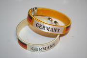 2 GERMANY COUNTRY FLAG C BRACELETS WRISTBANDS .. FIFA WORLD CUP FUSSBALL .. NEW