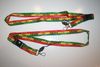 2 GHANA STRIPED COUNTRY FLAG LANYARDS KEYCHAINS PASSHOLDERS .. NEW