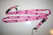 2 GIRLFRIENDS PINK KITTY CAT LANYARDS KEYCHAINS PASSHOLDERS .. GIRL FRIENDS .. NEW