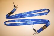 2 GREECE BLUE SOCCER LANYARDS KEYCHAINS PASSHOLDERS ... FIFA WORLD CUP ... NEW
