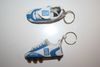2 GREECE FOOTBALL HIGH QUALITY SOCCER SHOE CLEAT KEYCHAIN ..  NEW