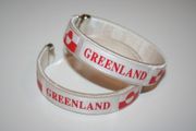 2 GREENLAND WHITE COUNTRY FLAG FLEXIBLE BRACELETS WRISTBANDS .. NEW