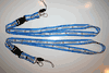 2 GUATEMALA BLUE & WHITE STRIPED LANYARDS KEYCHAINS PASSHOLDERS .. NEW