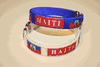 2 HAITI COUNTRY FLAG FLEXIBLE METAL NYLON BRACELETS WRISTBANDS ... CHOOSE YOUR COLOR ... NEW