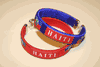2 HAITI COUNTRY FLAG FLEXIBLE METAL NYLON BRACELETS WRISTBANDS ... CHOOSE YOUR COLOR ... NEW