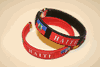 2 HAITI COUNTRY FLAG FLEXIBLE METAL NYLON BRACELETS WRISTBANDS ... CHOOSE YOUR COLOR ... NEW