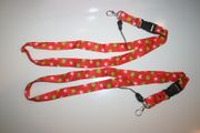 2 HAPPY SMILEY FACE STARS LANYARDS KEYCAINS PASSHOLDERS .. NEW