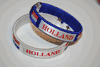 2 HOLLAND COUNTRY FLAG FLEXIBLE C BRACELETS WRISTBANDS .. CHOOSE YOUR COLOR ...NEW
