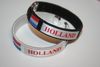 2 HOLLAND COUNTRY FLAG FLEXIBLE C BRACELETS WRISTBANDS .. CHOOSE YOUR COLOR .. NEW