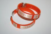 2 HOLLAND KNVB ORANGE FIFA WORLD CUP EURO C BRACELETS WRISTBANDS .. NETHERLANDS SOCCER FOOTBALL ..NEW
