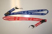 2 HONDA MOTORCYCLE LANYARDS KEYCHAINS PASSHOLDERS 1 BLUE AND 1 RED NEW