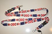2 HRVATSKA CROATIA COUNTRY FLAG LANYARDS KEYCHAINS PASSHOLDERS ...NEW