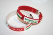 2 HUNGARY COUNTRY FLAG FLEXIBLE C' BRACELETS WRISTBANDS ... CHOOSE YOUR COLOR ... NEW