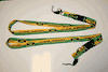 2 " I LOVE JAMAICA " COUNTRY FLAG YELLOW & GREEN LANYARDS KEYCHAINS PASSHOLDERS .. NEW