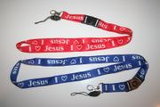 2 I LOVE JESUS LANYARDS KEYCHAINS PASSHOLDERS VARIETY .. NEW